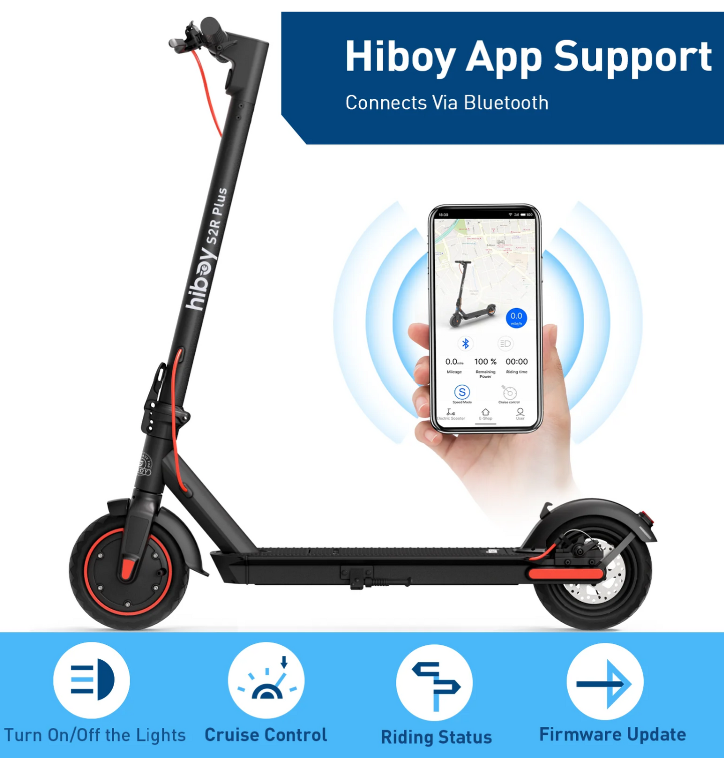 Hiboy S2R Plus Electric Scooter with Removable Battery