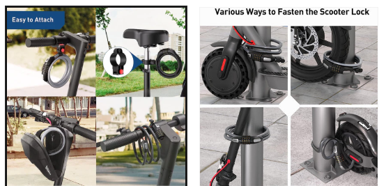 Hiboy Cable Lock for All Scooter or Bike